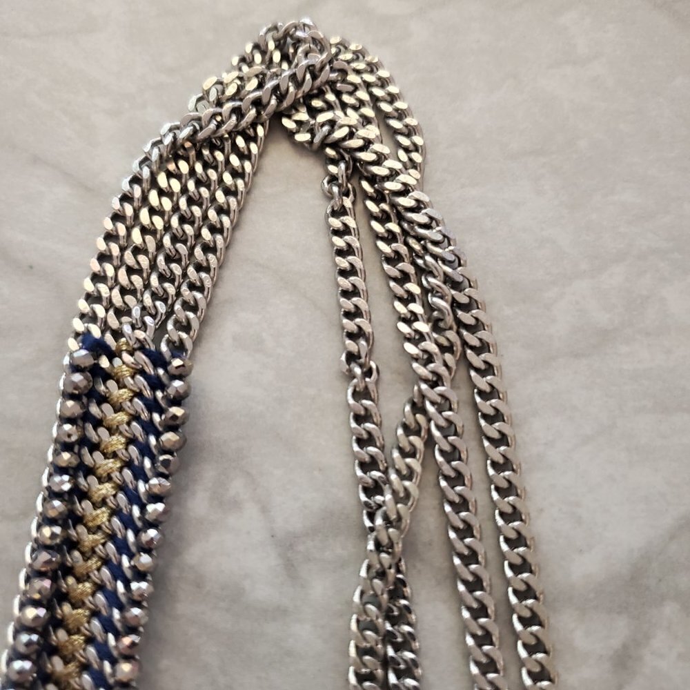 ✨ Stella and Dot Thread Pendant Fringe Edgy Rocker Moto Statement Necklace ✨ - Picture 6 of 12